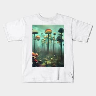 Beneath the Mushroom Canopy Kids T-Shirt